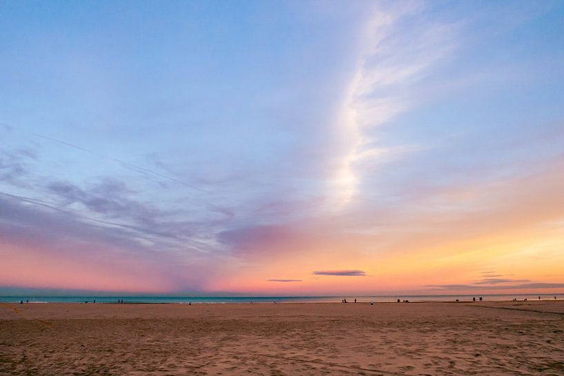 Sunset on the beach by Dieter Walther