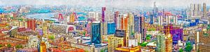 Panorama der Innenstadt von Rotterdam