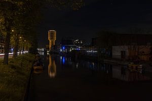 Watertoren in de Nacht - Utrecht, Nederland van Thijs van den Broek