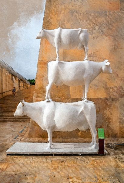 Malta Valetta Stadt Aquarellmalerei #malta von JBJart Justyna Jaszke