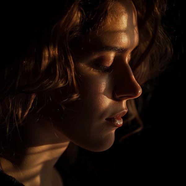 Portret van een vrouw van Poster Art Shop