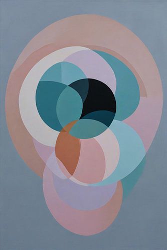 Overlappende Cirkels in Pastelkleurige Tinten