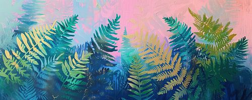Neon Fern Art | Vibrant Fern Fantasia