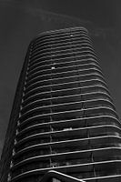 Bâtiment en noir et blanc | Amsterdam | Pays-Bas Photographie de voyage