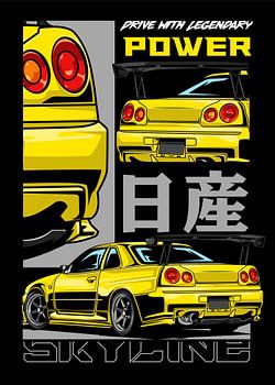 Nissan Skyline GTR R34 JDM Car