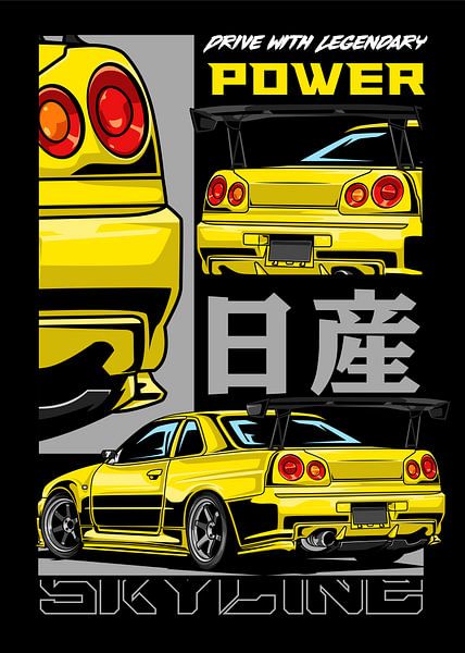 Nissan Skyline GTR R34 JDM Car by Adam Khabibi