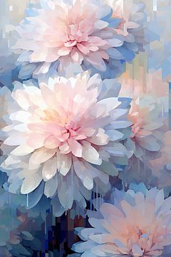 Large Pastel Flowers by But First Framing