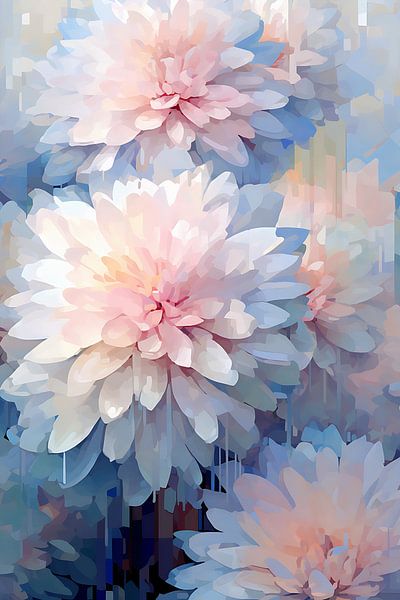 Große pastellfarbene Blumen von But First Framing