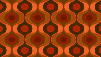 Groovy jaren zeventig retro golven abstractie