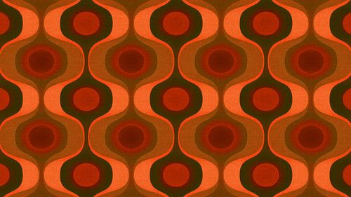 Groovy jaren zeventig retro golven abstractie