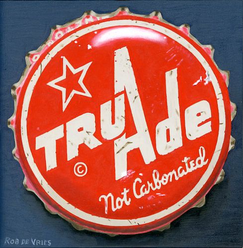 Vintage-Kronkorken, Tru Ade von Rob de Vries, Realistische kunst