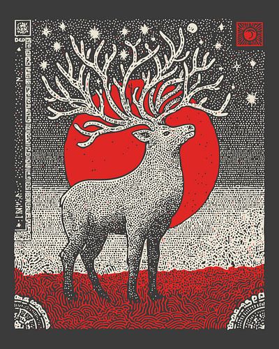 Gothic Stag - Mythical Forest - Dark Academia