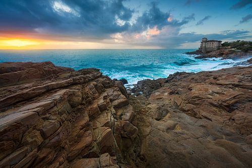 Kasteel Boccale aan de kust van Livorno, Toscane