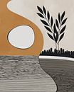 Boom in de ochtend 3 minimalistisch landschap van Tanja Udelhofen thumbnail