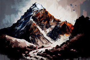 Berglandschaft mit Mount Everest
