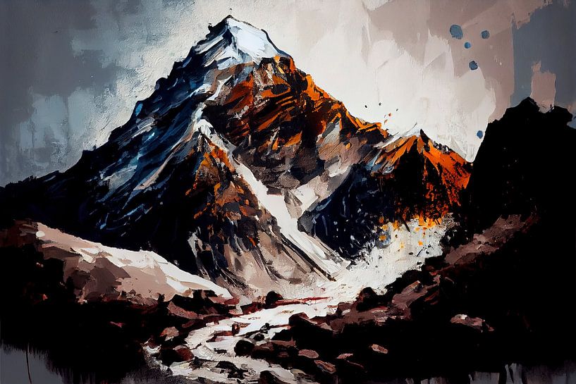 Mountain landscape with Mount Everest by Whale & Sons