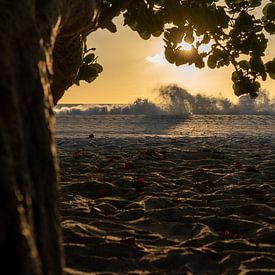 a stormy sea at sunset by ShotbyJuud