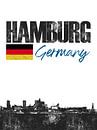 Hamburg Deutschland von Printed Artings Miniaturansicht