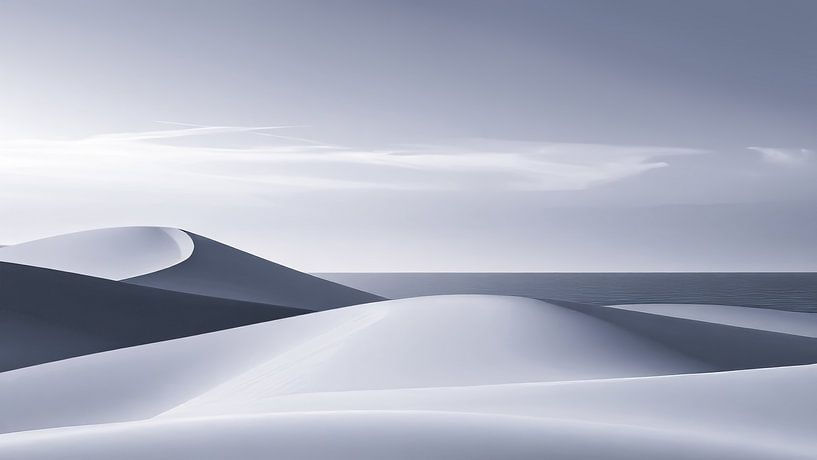 Die Stille der Dünen - monochrome Meditation 01 von Rautenberg Digital Art Maritim