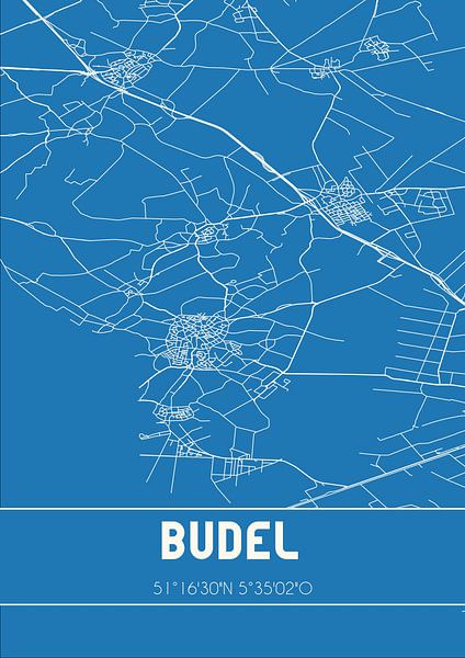 Blueprint | Map | Budel (North Brabant) by Prints of Place