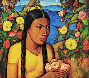 Alfredo Ramos Minez,Juanita parmi les fleurs, 1871-1946