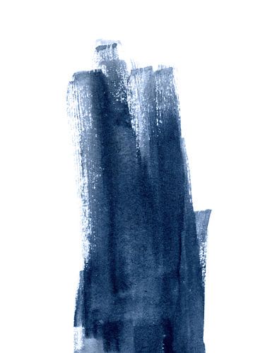Indigo 6 Minimalistische aquarel