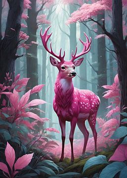 Pink deer von Donie Dis