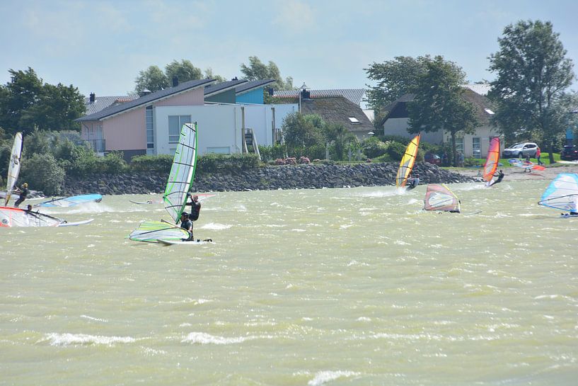 Surfen op het IJsselmeer  von Nico Feenstra