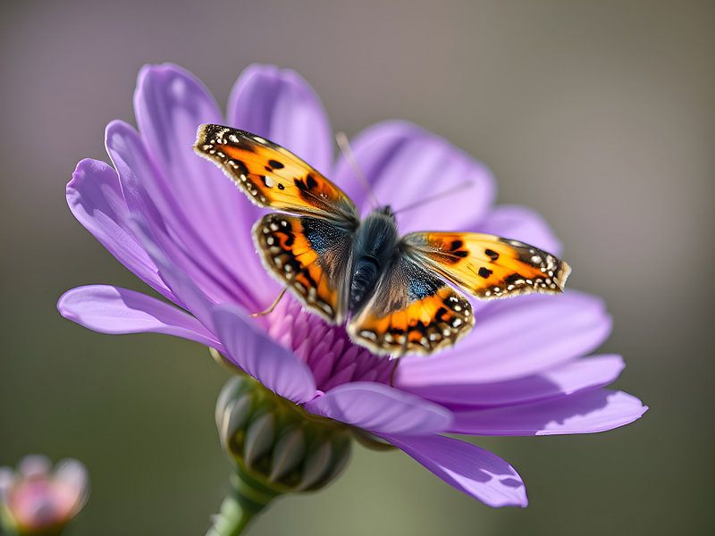 Eleganter Schmetterling auf zarter Blüte von ButterflyPix