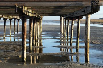 Paal 3 palen op het strand