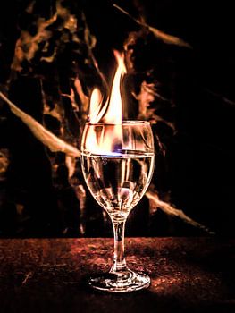 Burning wine