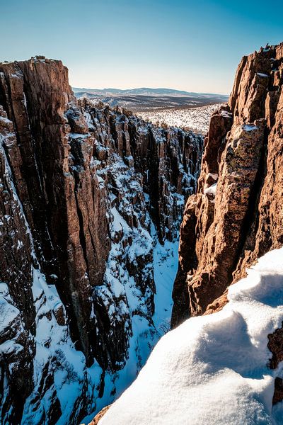 Snow-covered gorge in the rock play by Poster Art Shop