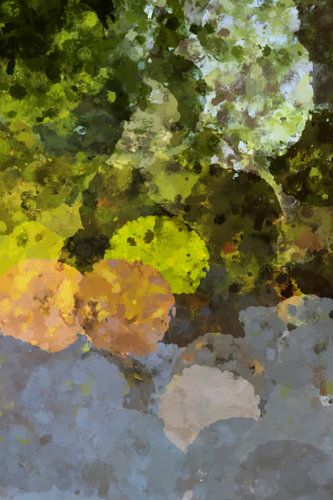 Brillance botanique. Paysage abstrait. Danse des arbres.