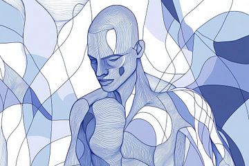 Calm shades of blue - an expression full of emotion by Poster Art Shop