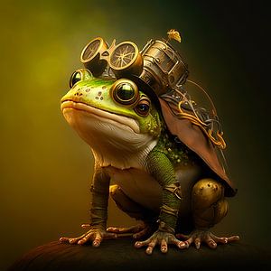 Steampunk-Frosch