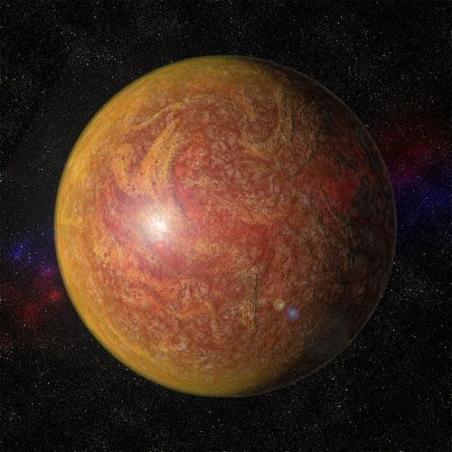 Der orangefarbene Planet