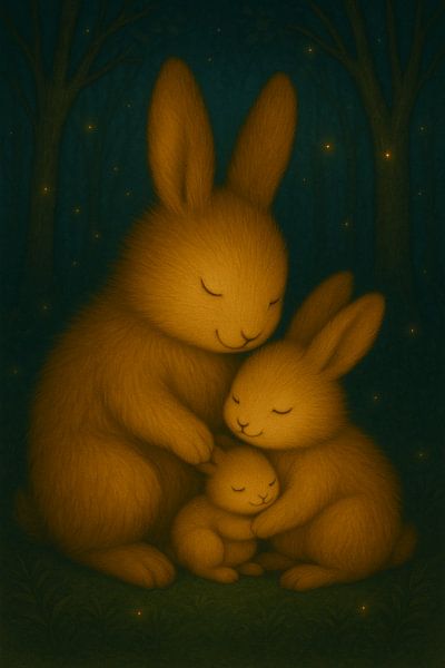 Bunnies – Night Hugs by Animalhugs