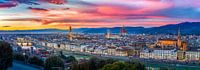 Skyline von Florenz bei Sonnenuntergang (2019) von Teun Ruijters Miniaturansicht