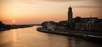 Zonsondergang vanaf de Wilhelminabrug Deventer