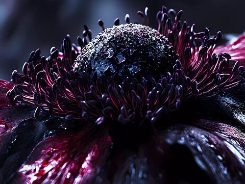 Fleur violette en gros plan