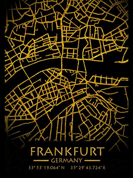 Frankfurt Germany City Map by Carina Buchspies