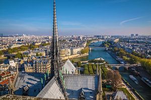 Blick von der Kathedrale Notre Dame auf die Seine, Paris von Christian Müringer