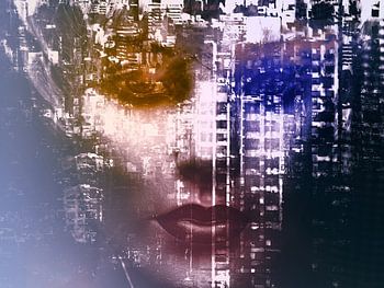 The woman inside the big city