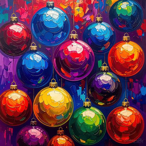 Drijvende kerstballen - pastose feestelijkheid tussen licht, kleur en poëtische ruimte (3 van 3)