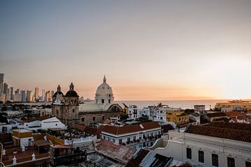 Sonnenuntergang in Cartagena Kolumbien von Romy Oomen