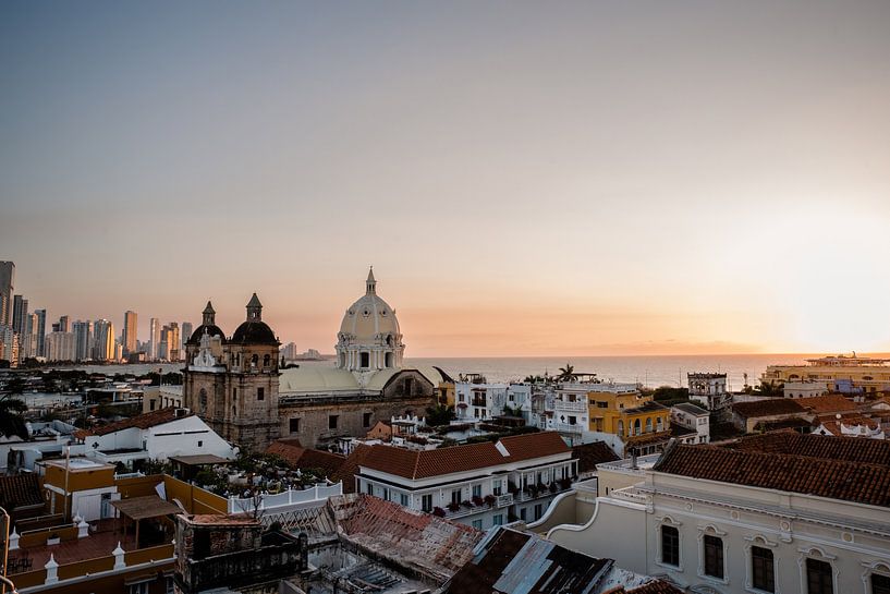 Sunset in Cartagena Colombia by Romy Oomen