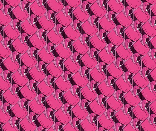 Flamingo pattern by Renée van den Kerkhof