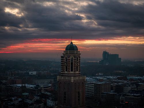 Skyline Zwolle met de IJsseltroen op de achtergrond