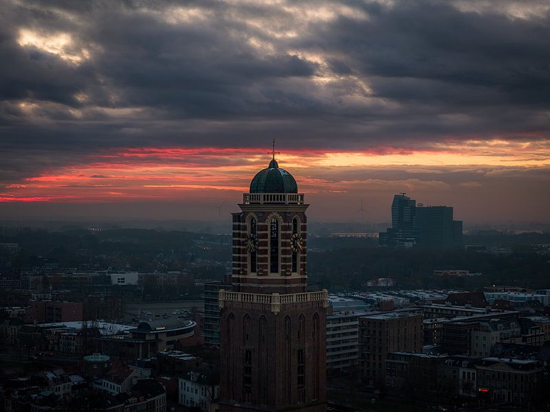 Skyline Zwolle with the IJsseltroen in the background by Thomas Bartelds