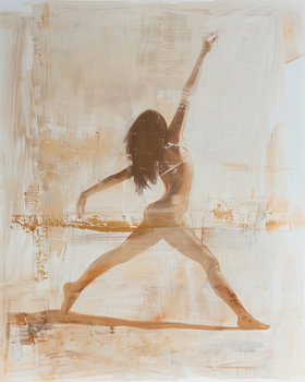 Ballerina-wanddecoratie – Zacht, abstract ontwerp